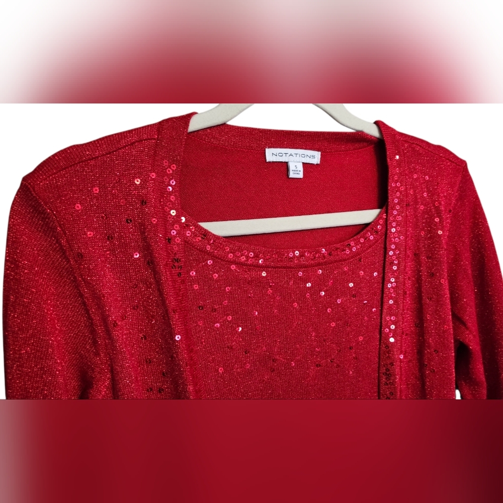 Notations Sequined Sparkle Top - Picture 2 of 9